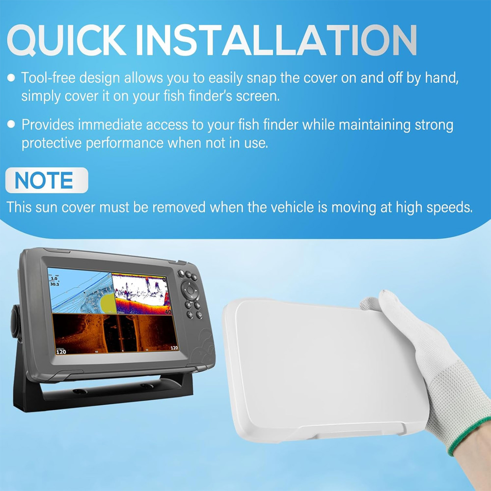 Fish Finder Lowrance Hook - 7インチの魚群探知機用サンカバー。Lowrance HOOK2 7およびHook Reveal 7モデルに対応。型番000-14175-001（7インチ）の代替品。