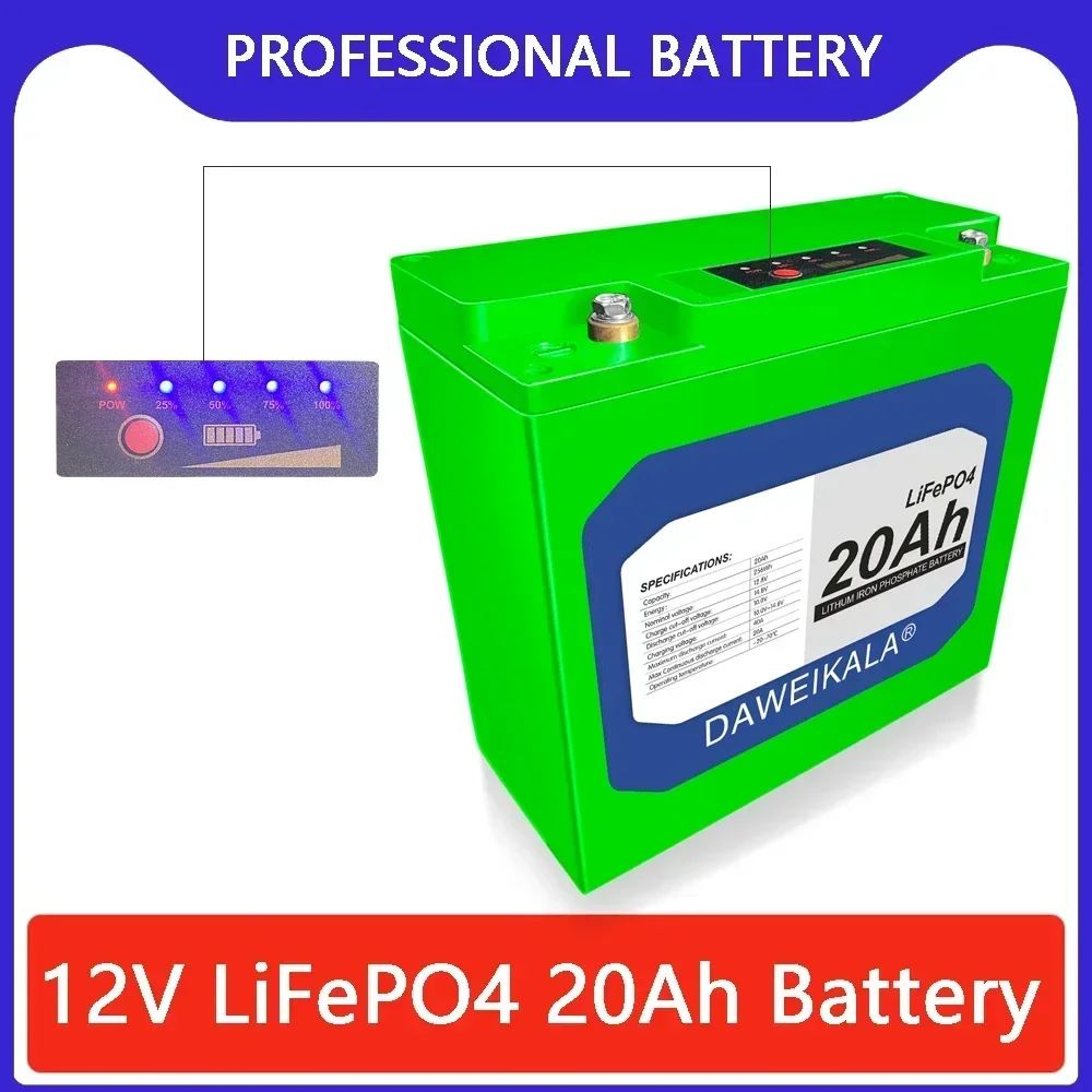 Fish Finder Battery 12V - 12V 20Ah LiFePO4 バッテリー 30A BMS