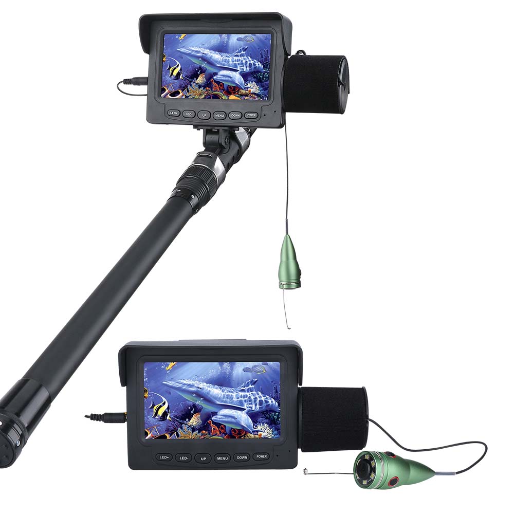 Fish Finder Ice Fishing - 15M 1200TVL水中釣りカメラ、6個の6W IR LEDナイトビジョン搭載、氷海湖ボート釣り用魚群探知機