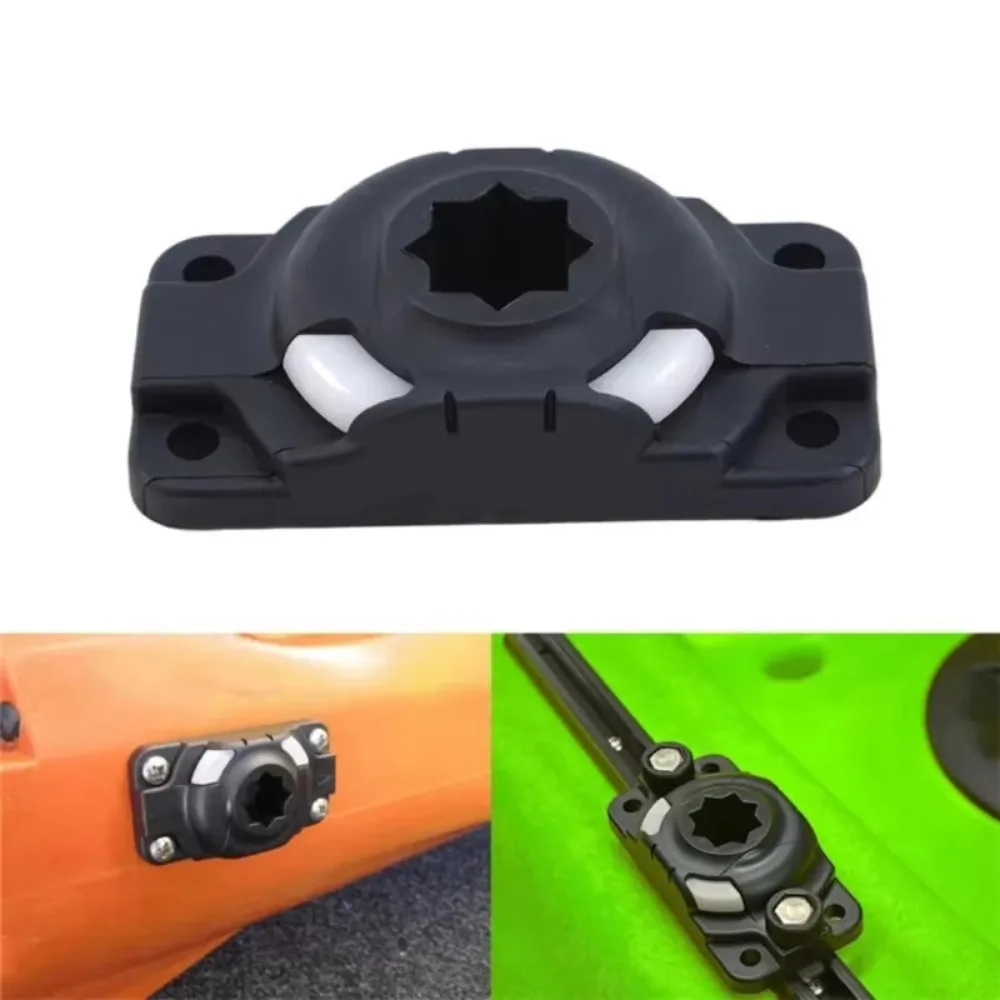 Fish Finder Transducer Mount - 1個入り、カヌー用カメラ固定具、8つの穴を持つユニバーサル型釣り用ラック、3つの穴で固定するネジ式ベース