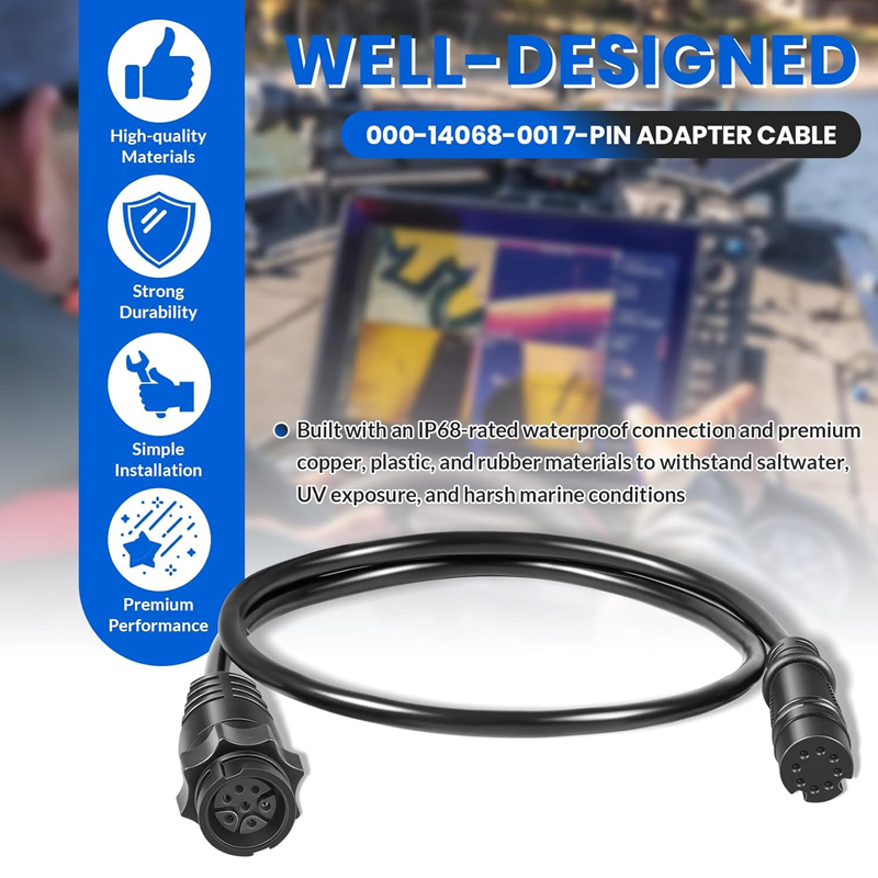 Fish Finder Lowrance Hook - 25インチアダプターケーブル # 000-14068-001 Lowrance Hook²/Reveal &