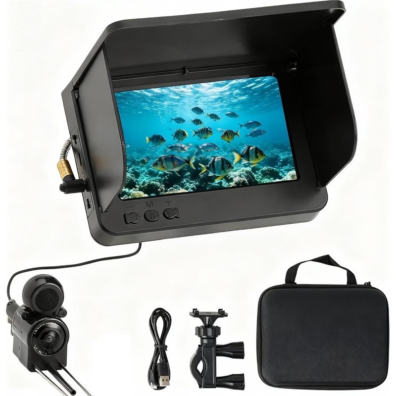 Fish Finder Kayak Portable - A07T-水中魚群探知カメラ：220 ° 広角レンズ/携帯型魚群探知機（海・湖・ボート・カヤック用）US電源アダプター US PL