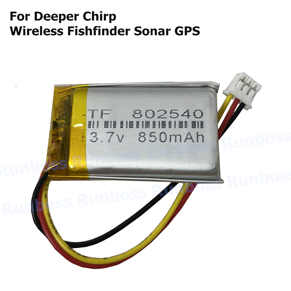 Chirp Sonar Fish Finder - 新しい 3.7V 850mAh リチウムポリマーバッテリー、ディーパーチャープワイヤレス魚群探知機ソナー GPS 用