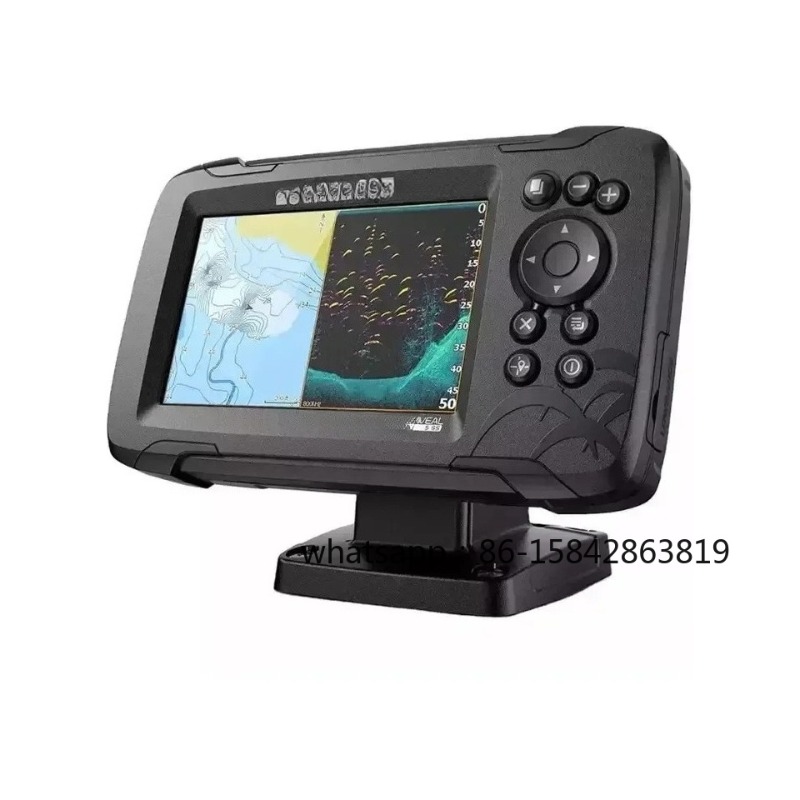 Fish Finder Lowrance Hook - 2025年新型ローランスフックリーブル5インチ魚群探知機、スプリットショットトランスデューサー、C-MAPプリロードマップ、GPSソナー（FishReveal搭載）、CHIRP D