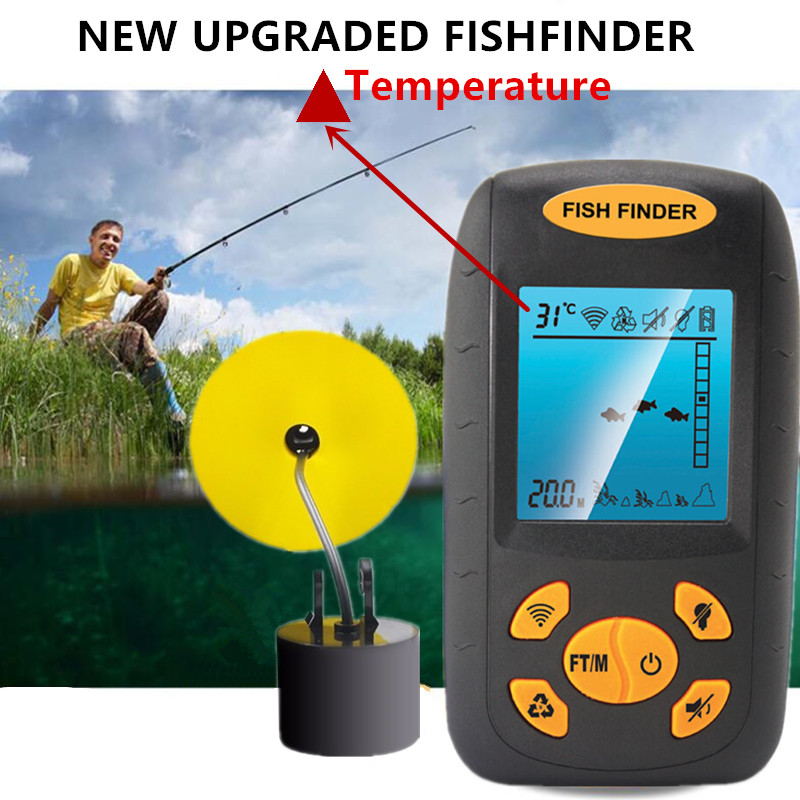 FindFish スマートポータブルソナー魚群探知機 水中釣 - Fish Finder Transducer 200Khz のレビューと価格