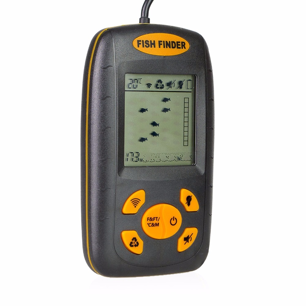 FindFish スマートポータブルソナー魚群探知機 水中釣 - Fish Finder Transducer 200Khz のレビューと価格