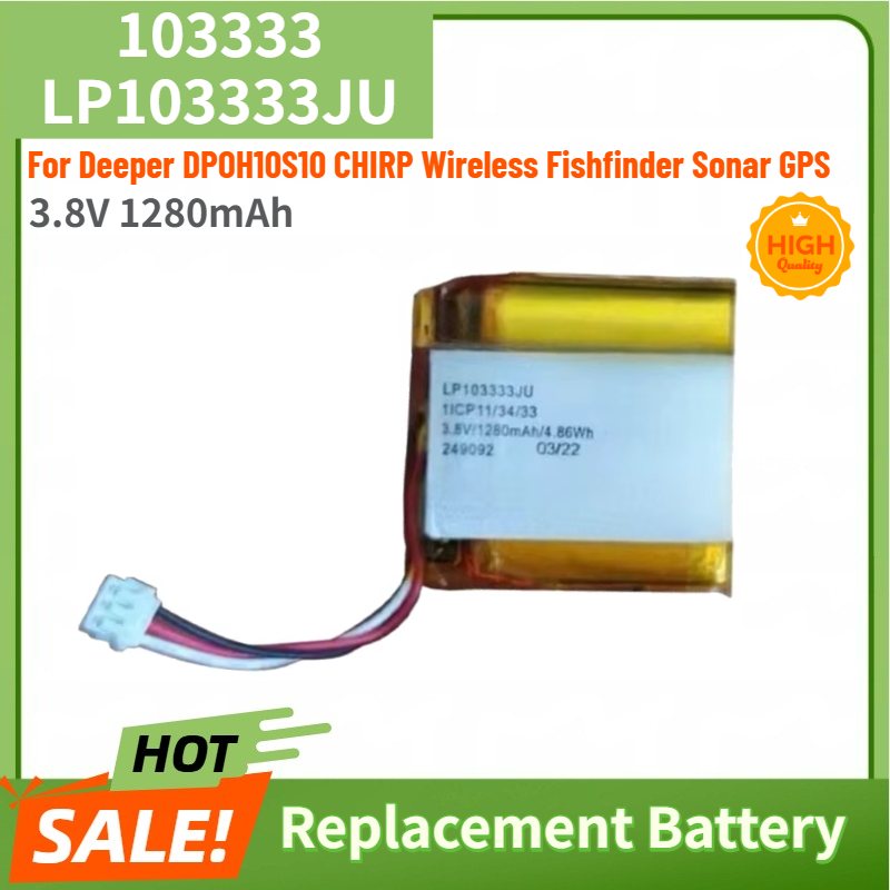 3.8V 1280mAh リチウムポリマーバッテリー 103 - Chirp Sonar Fish Finder のレビューと価格