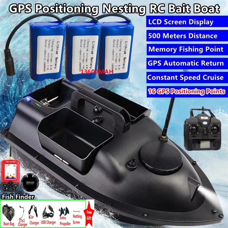 ソナー探知機搭載16GPS自動帰還RCフィッシングベイトボー - Chirp Sonar Fish Finder のレビューと価格