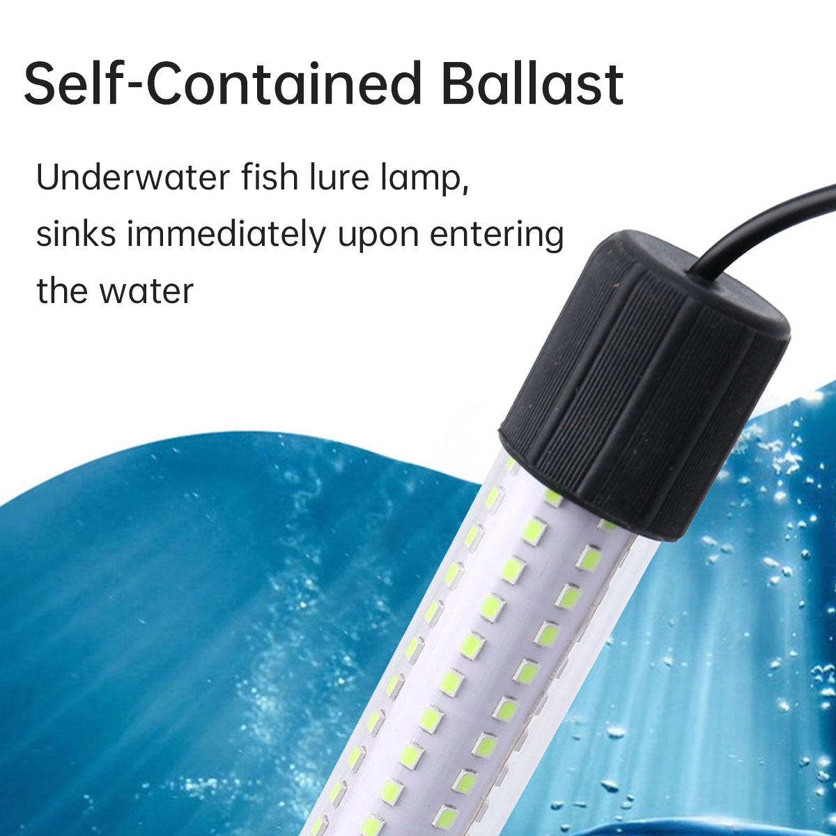 水中集魚灯 15W 防水水中魚探ライト 集魚ライト 電源コー - Fish Finder Battery 12V のレビューと価格