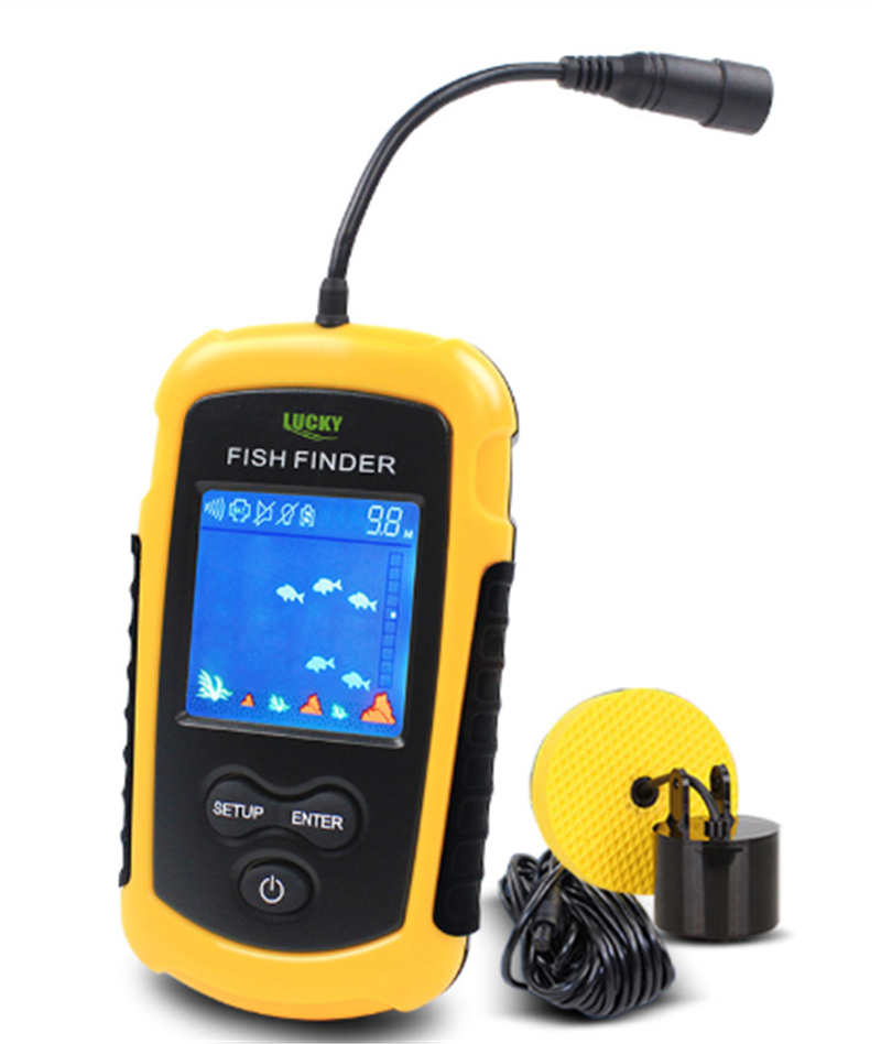 アラーム機能付き魚群探知機 100m ポータブル魚群探知機  - Fish Finder Transducer 200Khz のレビューと価格