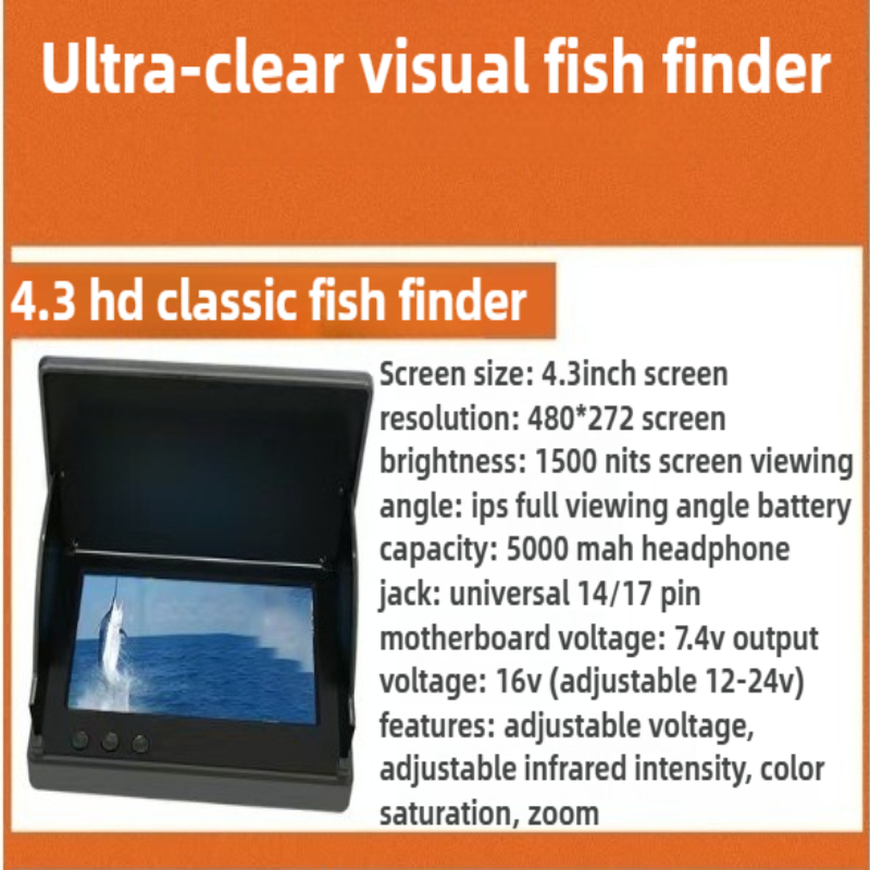4.3/5 インチ太陽光可読 IPS モニター AHD 10 - Fish Finder Ice Fishing のレビューと価格