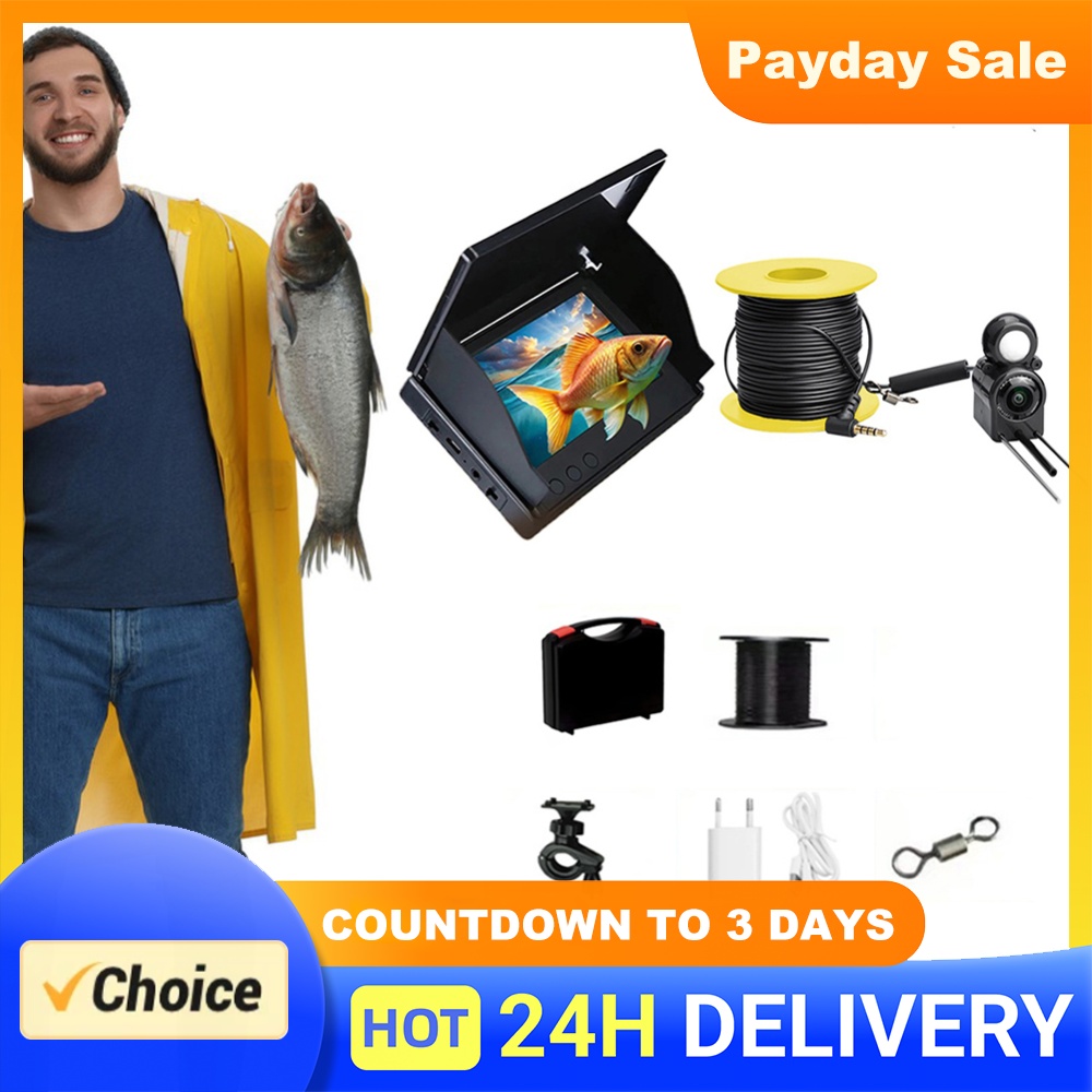 水中釣り用カメラ。4.3インチIPSモニター搭載。氷上釣り用 - Fish Finder Ice Fishing のレビューと価格