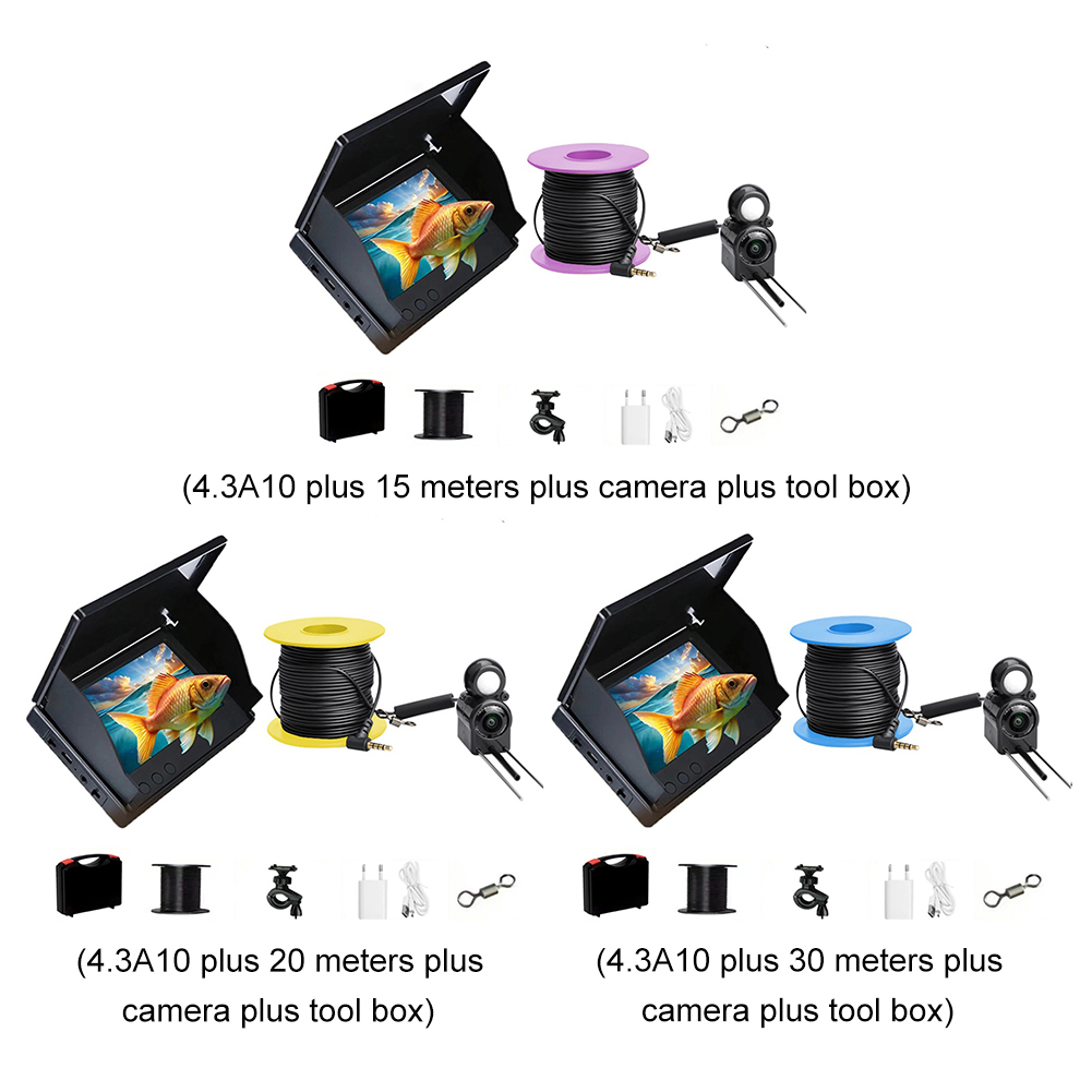 水中釣り用カメラ。4.3インチIPSモニター搭載。氷上釣り用 - Fish Finder Ice Fishing のレビューと価格