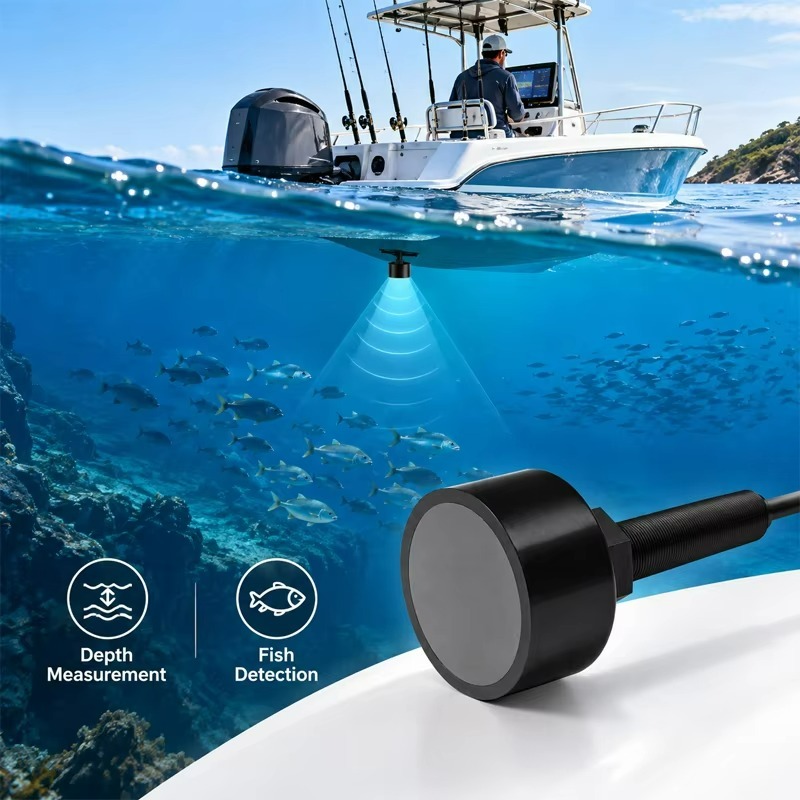 50kHz/200kHzデュアル周波数超音波トランスデューサ - Fish Finder Transducer 200Khz のレビューと価格