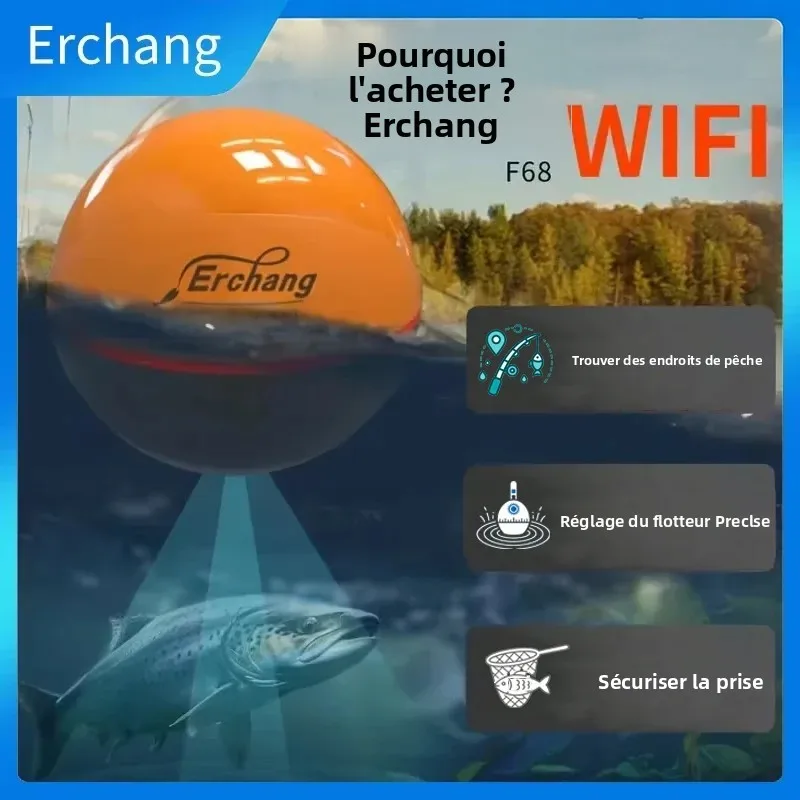 Erchang F68 Wi-Fi魚群探知機 100mワイヤ - Fish Finder Kayak Portable のレビューと価格