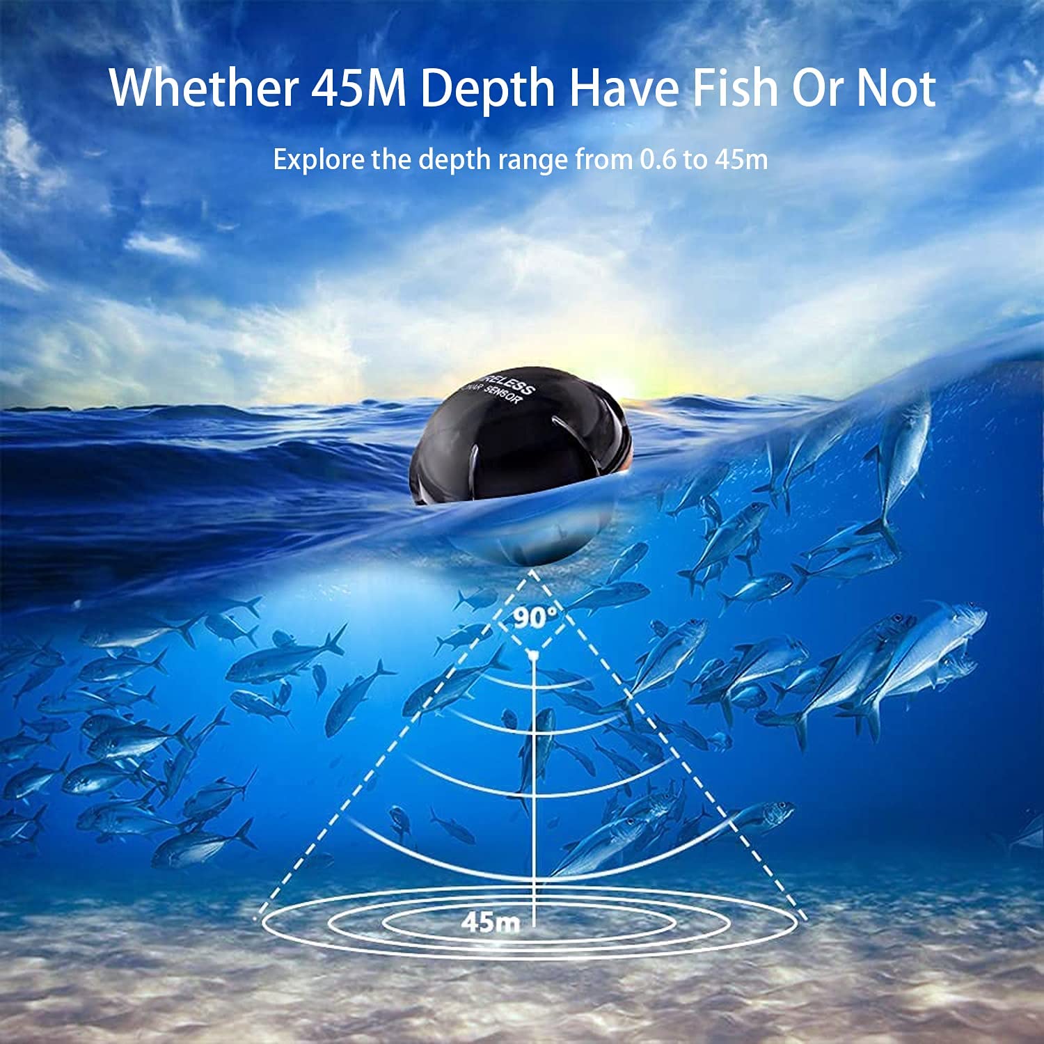 ワイヤレスソナー釣り警報魚群探知機水中エコーサウンダー釣り探 - Chirp Sonar Fish Finder のレビューと価格