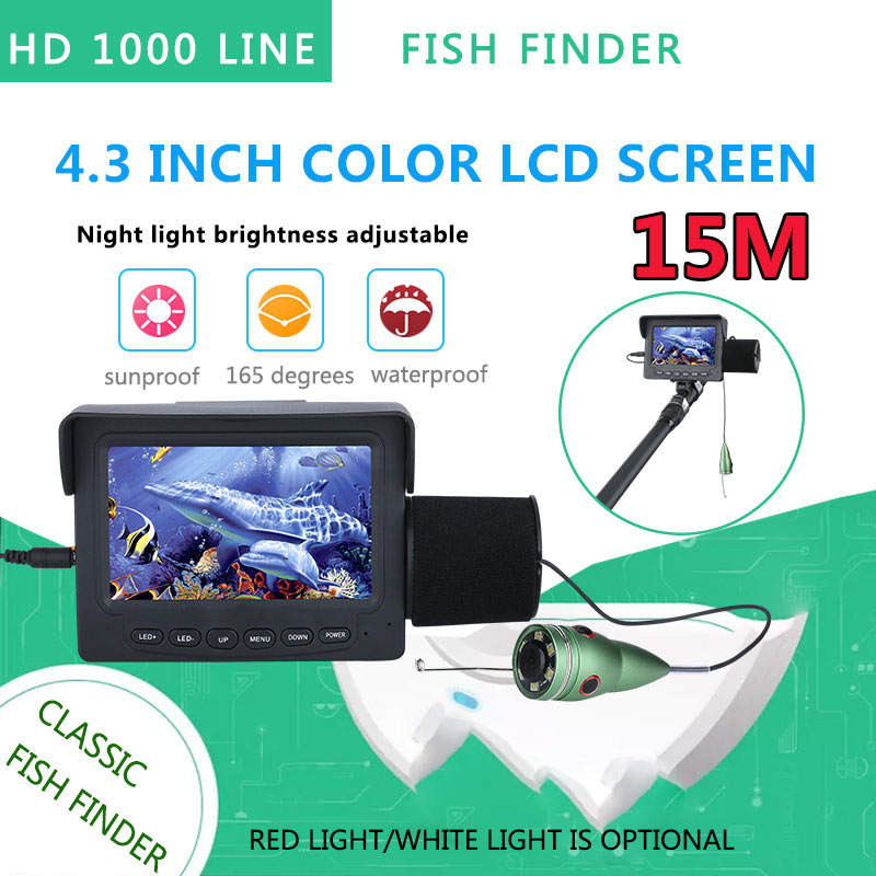 15M 1200TVL水中釣りカメラ、6個の6W IR LE - Fish Finder Ice Fishing のレビューと価格
