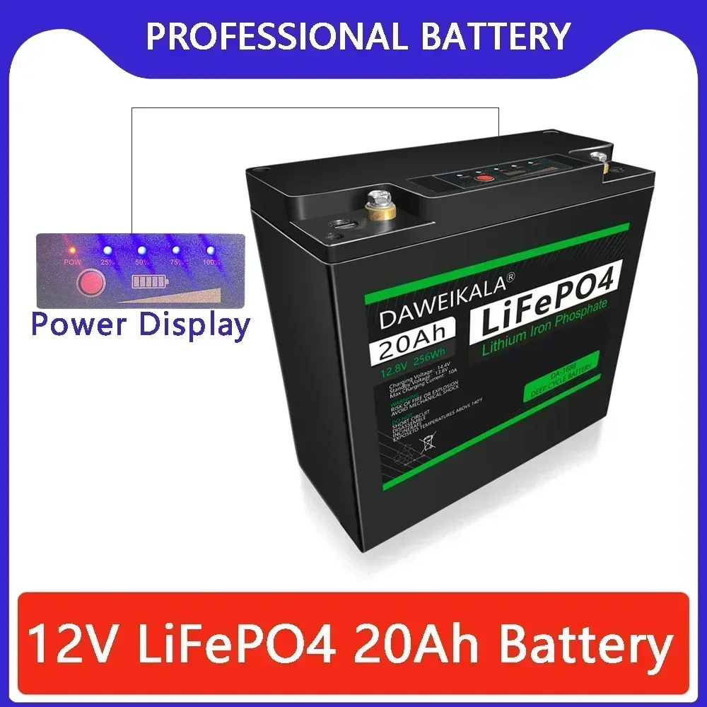 新しい12V 20Ah LiFePO4バッテリー、30A B - Fish Finder Battery 12V のレビューと価格