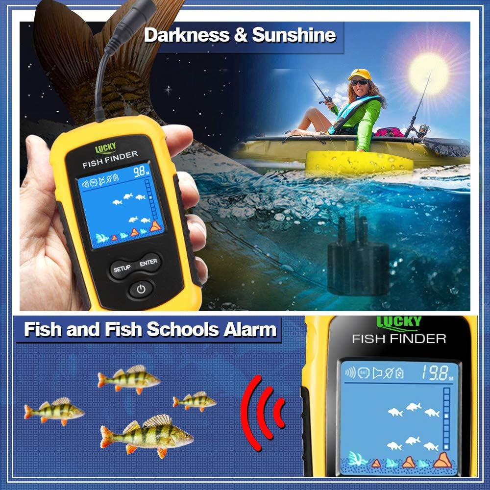 カヤックポータブル魚群探知機 水中ハンドヘルド魚群探知機 キ - Fish Finder Kayak Portable のレビューと価格