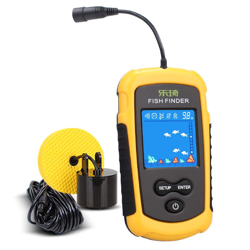 カラーディスプレイ付きポータブル有線魚群探知機、防水深度測定 - Fish Finder Kayak Portable のレビューと価格