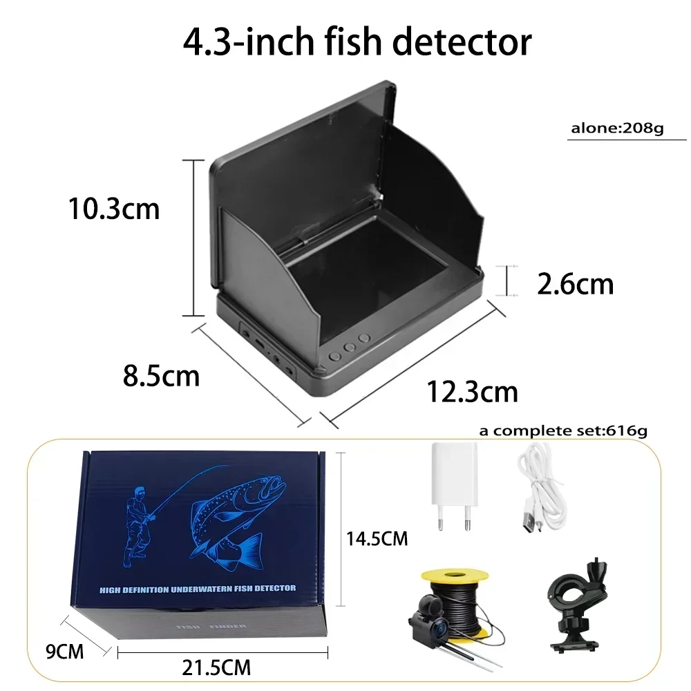 YS43A 4.3 インチ魚探知機水中魚群探知機釣りカメラ  - Fish Finder Ice Fishing のレビューと価格