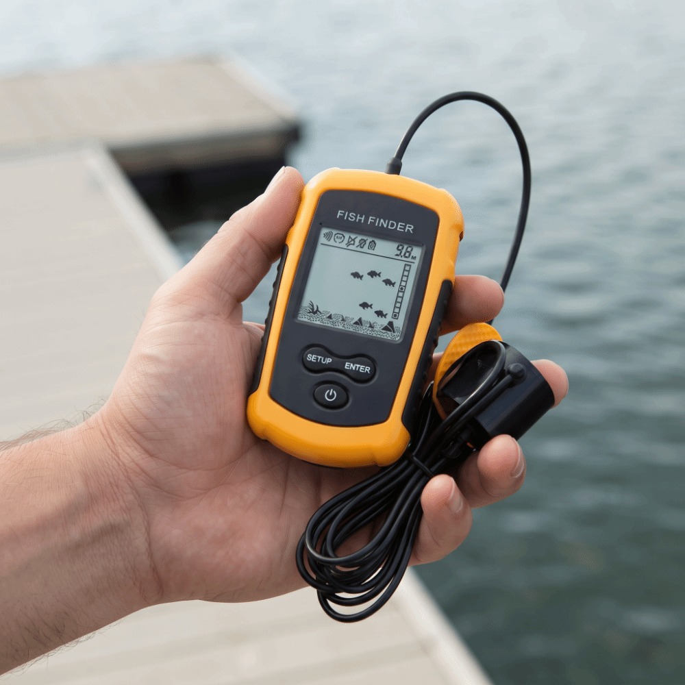 携帯型ポータブル魚群探知機 LCDスクリーン搭載 ワイヤレス - Fish Finder Castable Wireless のレビューと価格