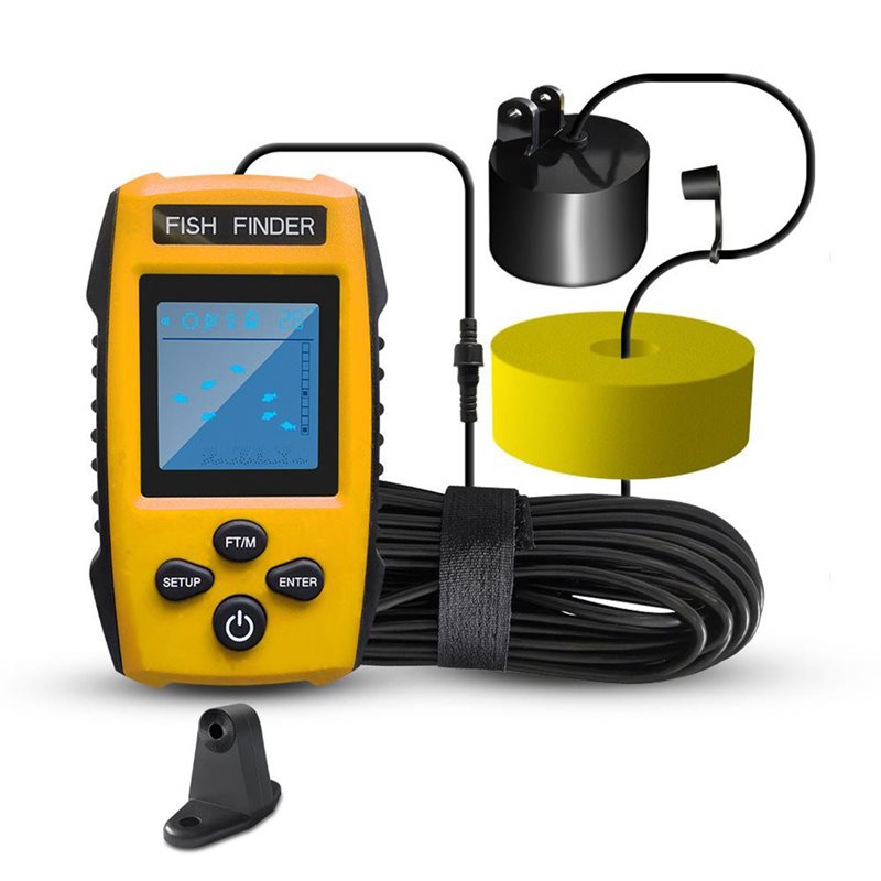 A99I-ハンドヘルド魚群探知機 LCDディスプレイ付きソナ - Fish Finder Kayak Portable のレビューと価格
