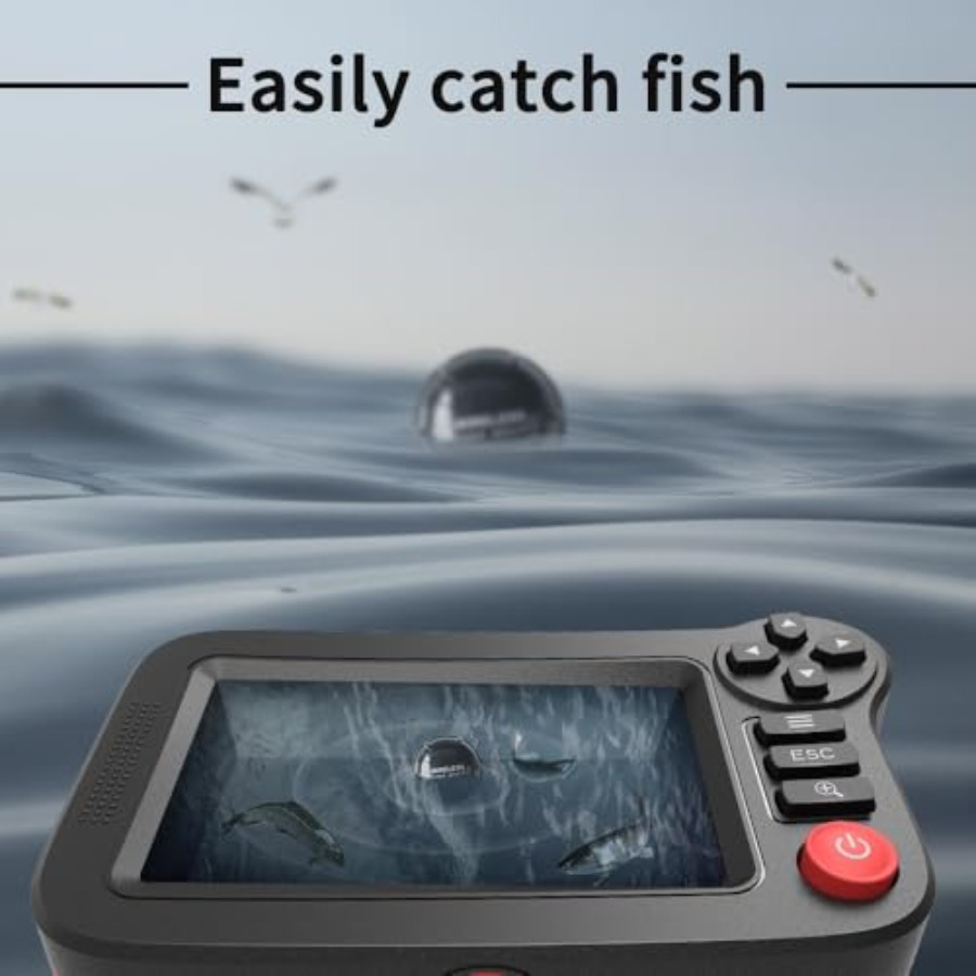 カヤック釣り用ハンドヘルド魚群探知機：ABS樹脂製、黒色、ポ - Fish Finder Kayak Portable のレビューと価格