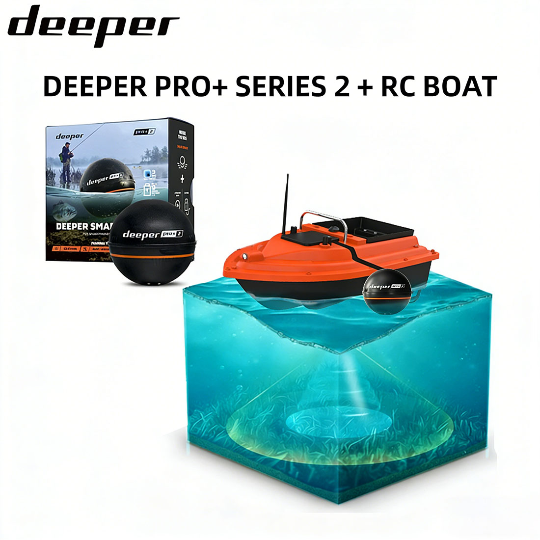 DEEPER スマートソナー Chirp+3 + リモコン付 - Chirp Sonar Fish Finder のレビューと価格