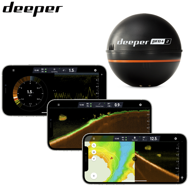 DEEPER スマートソナー Chirp+3 + リモコン付 - Chirp Sonar Fish Finder のレビューと価格