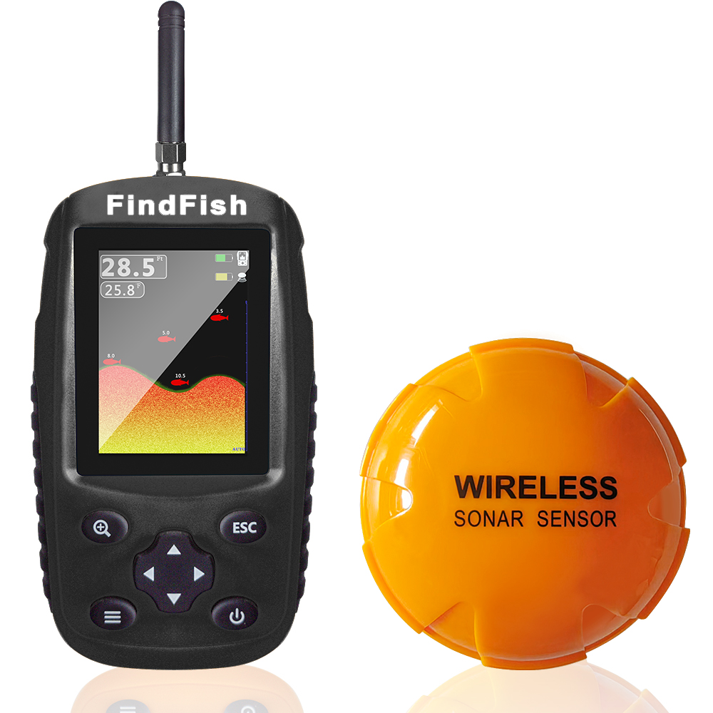 新型ソナー魚群探知機 充電式ワイヤレスセンサー ポータブル魚 - Chirp Sonar Fish Finder のレビューと価格