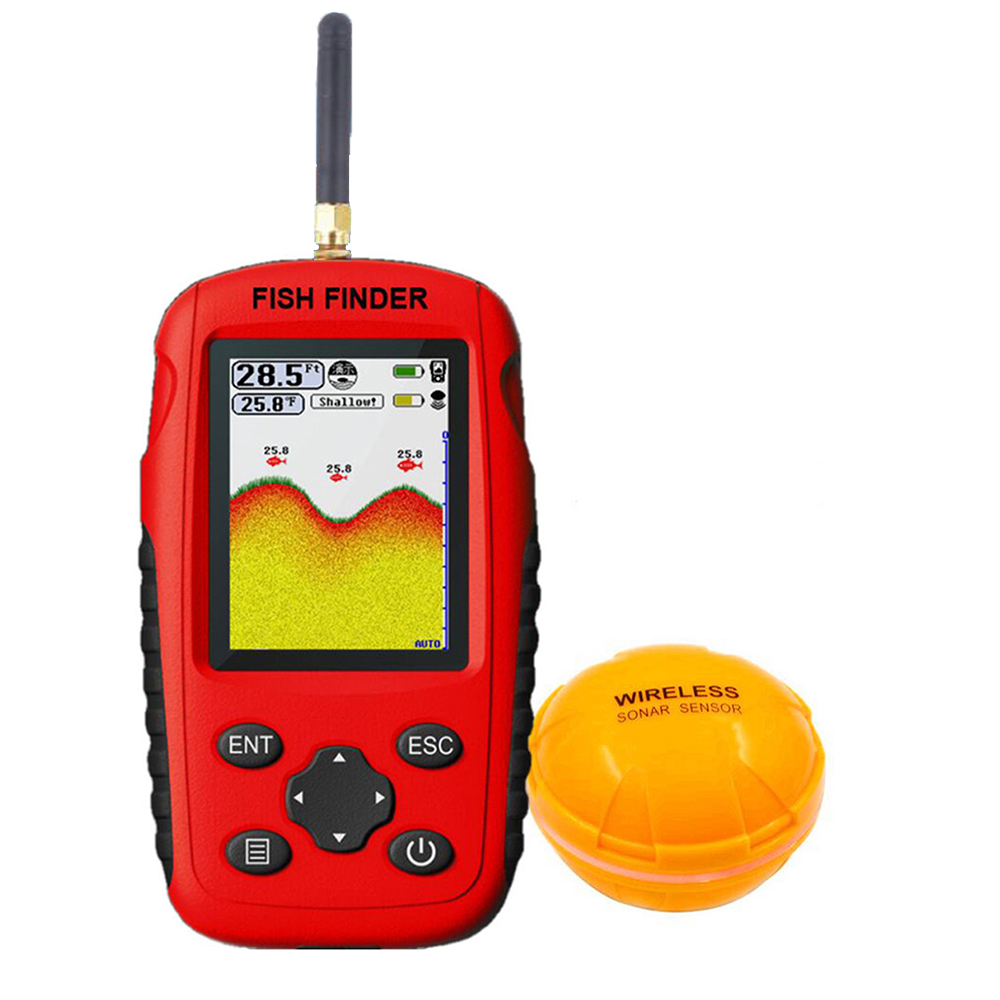 新型ソナー魚群探知機 充電式ワイヤレスセンサー ポータブル魚 - Chirp Sonar Fish Finder のレビューと価格