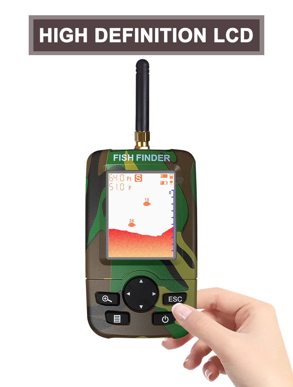 スマートポータブルソナー魚探知機ボート深さ釣り魚探知機防水ハ - Fish Finder Kayak Portable のレビューと価格