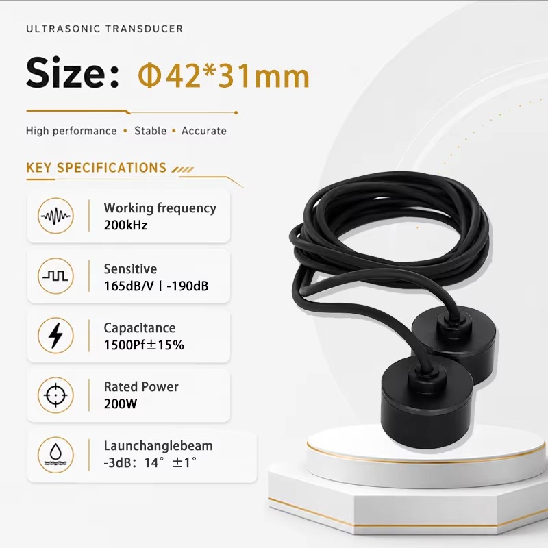 200kHz超音波トランスデューサー、70mの水深測定が可能 - Fish Finder Transducer 200Khz のレビューと価格