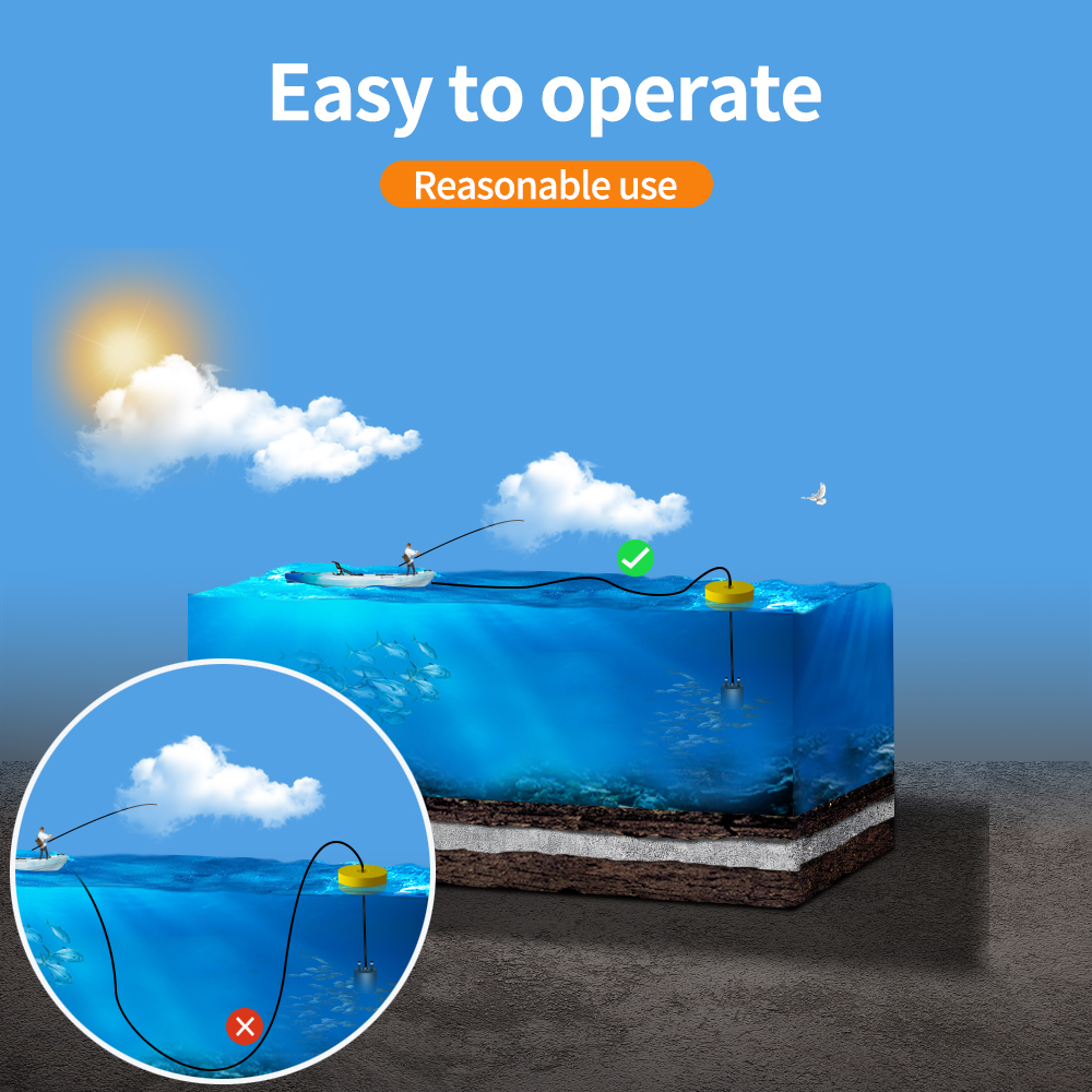 PUPOPAN ポータブルハンドヘルド魚群探知機ソナー 投影 - Fish Finder Transducer 200Khz のレビューと価格