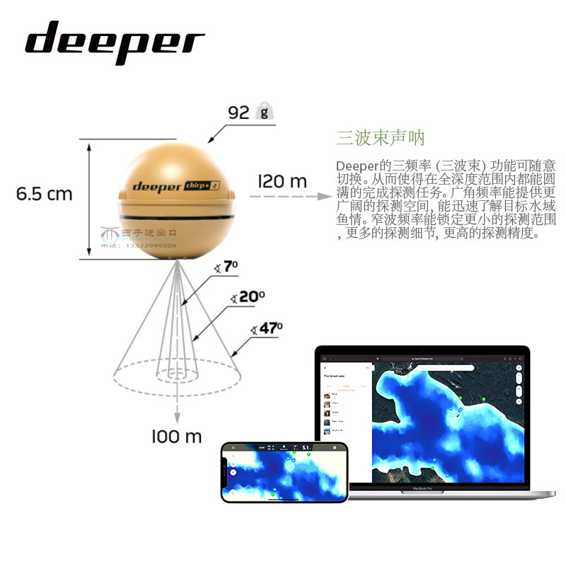2025年新型 DEEPER CHIRP ワイヤレスBlue - Fish Finder Castable Wireless のレビューと価格