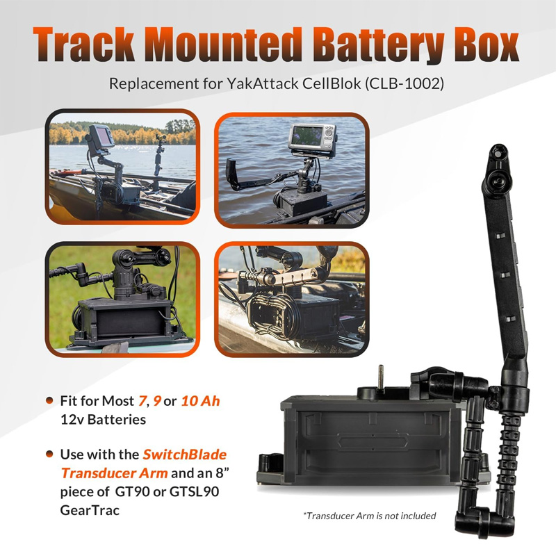 魚群探知機用トラックマウントバッテリーボックス、YakAtt - Fish Finder Transducer Mount のレビューと価格