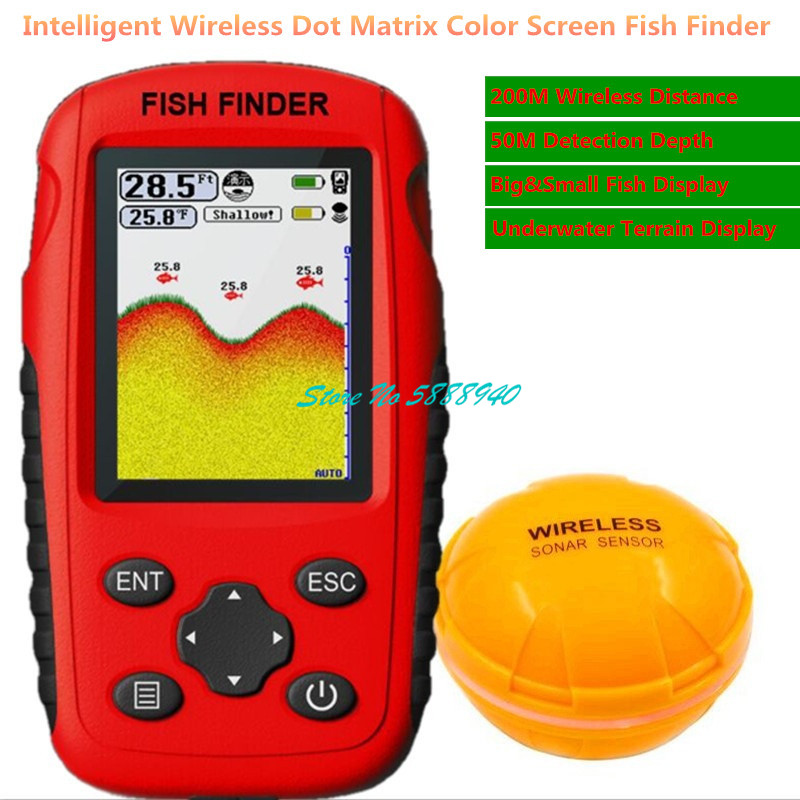 釣り用ポータブルハンドヘルドベイトボートスペアパーツ魚群探知 - Chirp Sonar Fish Finder のレビューと価格