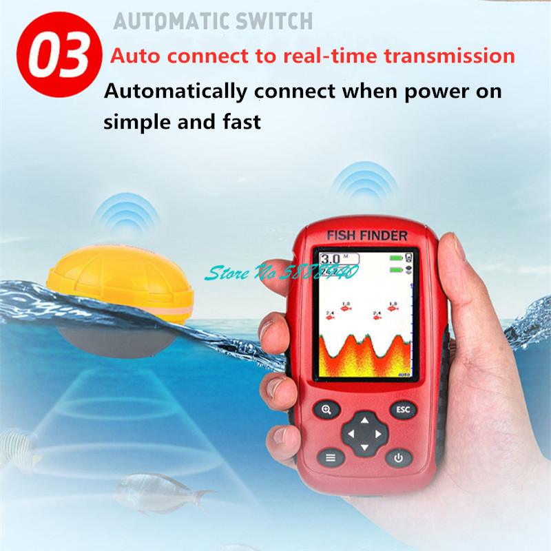 釣り用ポータブルハンドヘルドベイトボートスペアパーツ魚群探知 - Chirp Sonar Fish Finder のレビューと価格