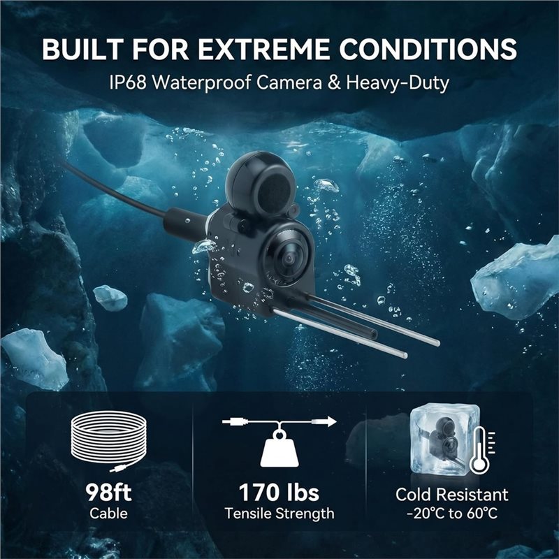 A64T-水中釣り用探知カメラ：220 ° 広角レンズ/携帯 - Fish Finder Kayak Portable のレビューと価格