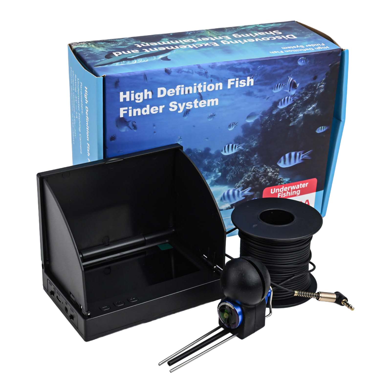 4.3インチHDスクリーン魚群探知機、220度広角水中カメラ - Fish Finder Ice Fishing のレビューと価格