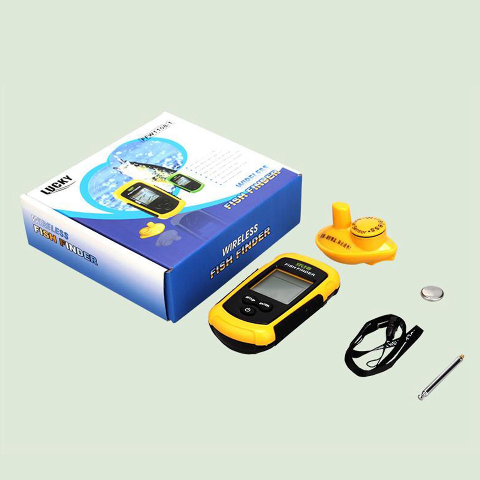 LEDバックライトディスプレイとトランスデューサー付き魚群探 - Fish Finder Transducer 200Khz のレビューと価格