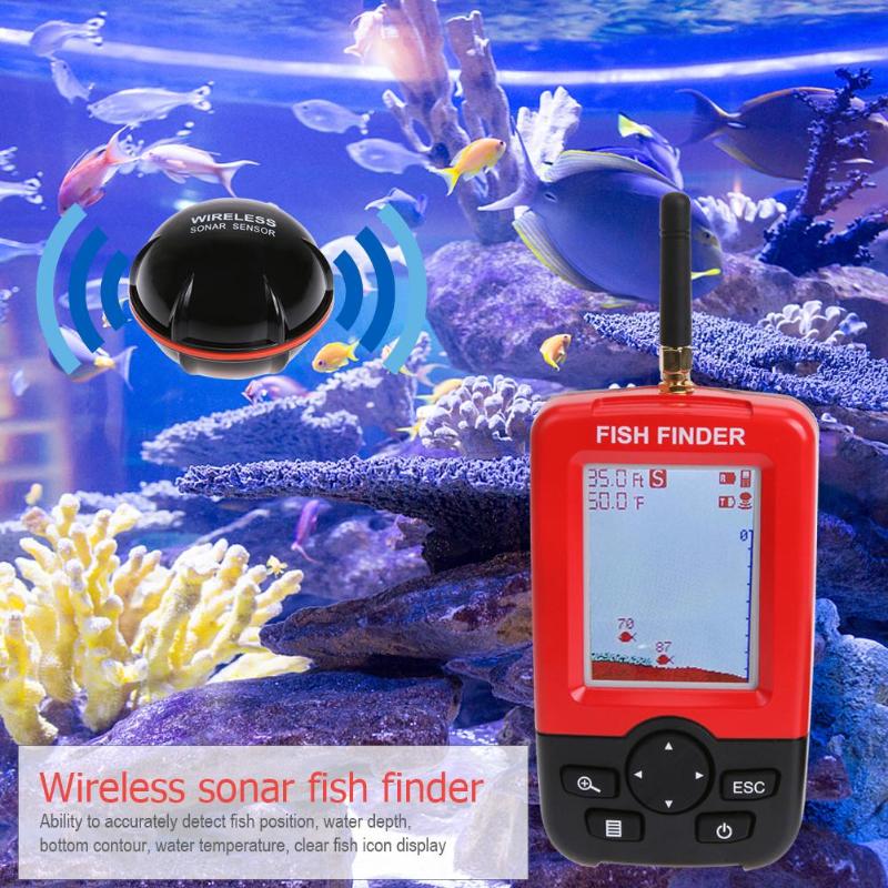 100M ワイヤレスソナーセンサー深さ魚群探知機エコーサウン - Chirp Sonar Fish Finder のレビューと価格